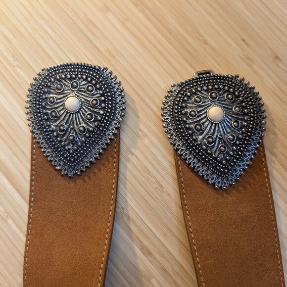 Sezane Tamara belt in Camel (size 75)